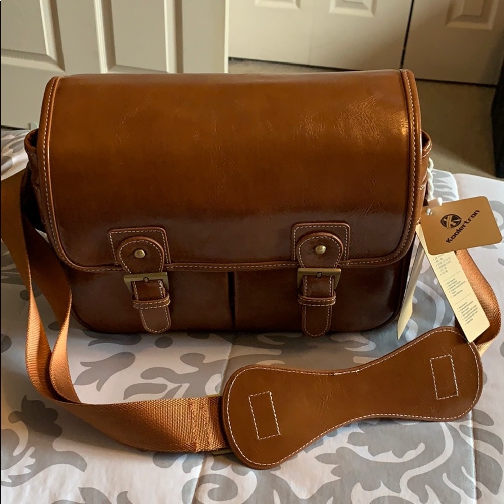 Leather camera bag